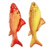 2 Pcs Simulation Carp Fish Plush Toy 30cm for Cats Toy or Sofa Decor, Red Gold Carp