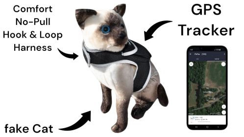 USB Rechargeable Pet Tracking Device Mini Portable Tracker GPS for Dog Size:M