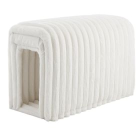 Pet Supplies Ottoman Storage Bench Corduroy Bench Cat's nest to hide For the Living Room, Entryway and Bedroom