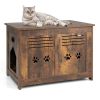 27.5"Litter box, cat house pet supplies with Side Entrance,Coffee table, end table or nightstand
