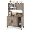 1PC Large Cat Litter Box Enclosure with Display Storage Shelves