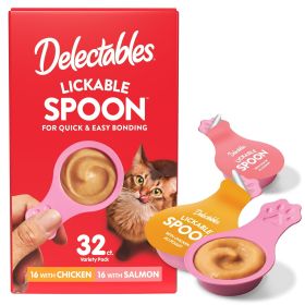 Interactive Lickable Cat Treats for Quick & Easy Bonding, Variety Pack 32ct