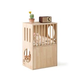 Indoor Outdoor Cat House with Removable Cushions