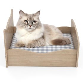 1PC Elevated Pet Bed Frame with Rails and Cute Headboards