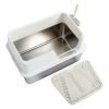 Stainless Steel Cat Litter Box with Lid, Extra Large Litter Pan with High Sides for Big Cats, Kitty Litter Box with Pedal Filter and Scoop, No Odor