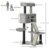 47" Cat Tree for Indoor Cats, Kitty Activity Center, Cat Tower with Cat Ear Bed Ramp Condo Hammock Hanging Ball Toys Sisal Rope Scratching Post
