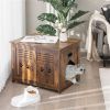 27.5"Litter box, cat house pet supplies with Side Entrance,Coffee table, end table or nightstand
