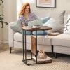 C- Shaped Cat Side Table Cat Tree with Scratching Board