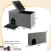 Gray Cat Litter Box Enclosure, Entrance Shoe Stool with Urine Proof Litter Mat