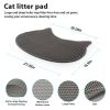 Cat-Head Cat Litter Mat, Waterproof Kitty Litter Trapping Mat, Double Layer Mat, Easy to Clean, Dark Gray