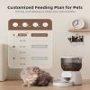 Automatic Cat Feeder, 4L Detachable Cat Food Dispenser for Dry Food Up to 15 Portions(8g/Portion) 6 Meals Per Day
