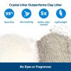 Replacement Sensitive Crystal Litter Tray;  3-Pack Easy Cleanup with Disposable Tray Includes Leak Protection and Low Tracking Litter No Perfumes or D